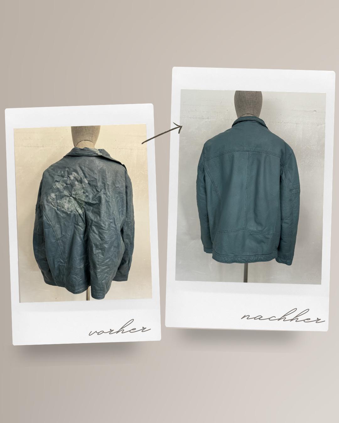 Vorher-Nachher: Lederjacke
